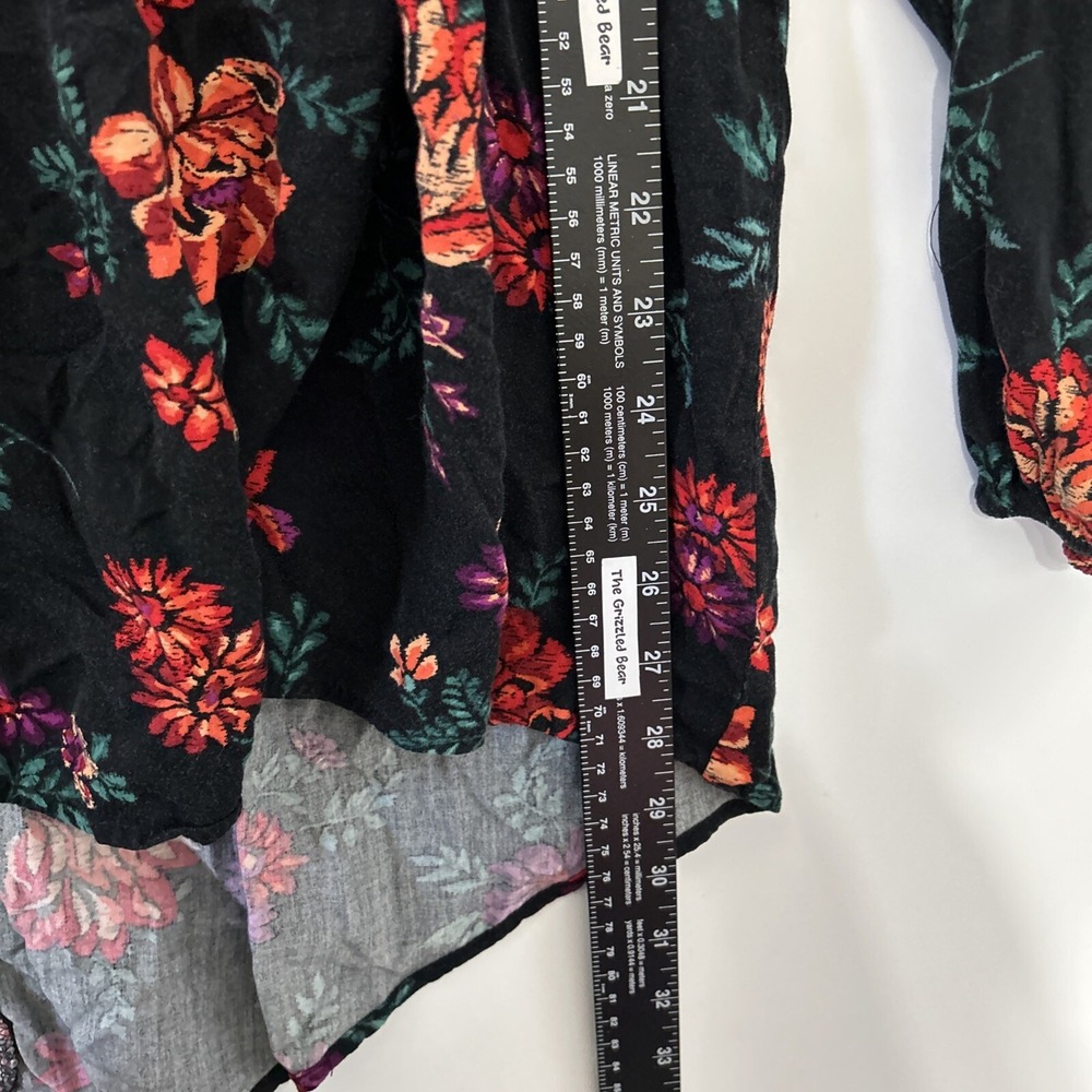 Torrid Womens Smocked Babydoll Top Size 3X Button Long Puff Sleeve Floral Print - Picture 16 of 16